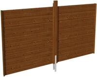 Skanholz Carport-R&uuml;ckwand, BxH:355x200 cm, aus Profilschalung