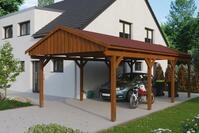 Skanholz Einzelcarport Fichtelberg, BxT: 423x808 cm, 379 cm Einfahrtsh&ouml;he, mit...
