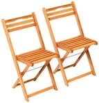 MERXX Gartenstuhl Porto (Set, 2 St), 2er Set, Eukalyptusholz, klappbar, braun
