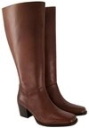 Ulla Popken Lederstiefel XL-Schaft Elastikeinsatz Weite H Stiefel braun 43 EU