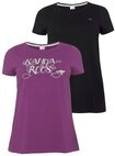 KangaROOS Longshirt (2er-Pack) Kurzarm, figurumschmeichelnde Passform, gro&szlig;e
