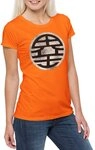 Urban Backwoods Print-Shirt Black Son Goku Vintage Damen T-Shirt Dragonball Kanji