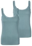 LASCANA Unterhemd (2er-Pack) aus elastischer Baumwolle, weiche Spitze,