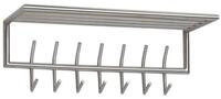 Wohnling Wandgarderobe Garderobe Metall 74,5 cm Silber Flur Hakenleiste Ablage