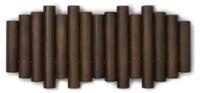 Umbra Wandgarderobe Picket Rail mit 5 Garderobenhaken Walnuss Antik