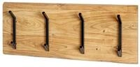 HAKU Garderobenst&auml;nder RIVERA 4 Garderobe - akazie-schwarz - Massivholz, Metall - B.