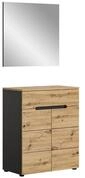xonox.home Kleiderschrank Canu Garderobenm&ouml;bel Set Eiche Dekor. (2-St)