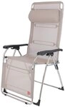 Fiam Gartenliege Amida XXL aus Aluminium, Taupe, stufenlos verstellbar, mit