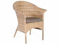 SonnenPartner Sessel Cayman, Kunststoffgeflecht natura-antik mit Sitzkissen
