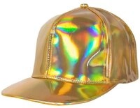 Boland Kost&uuml;m Baseball Cap Holo Gold, Schirmm&uuml;tze mit holografisch schimmernder
