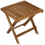 DEGAMO Hocker (1 St), 45x45cm, H&ouml;he 45,5cm, Holz Akazie ge&ouml;lt, klappbar,...