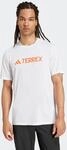 Funktionsshirt ADIDAS TERREX "MT LOG TECH T", Herren, Gr. M, wei&szlig;, Obermaterial: