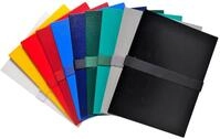 EXACOMPTA Dokumententasche 10x Dokumentenmappe dehnbar 1 Klappe Balacronbezug A4
