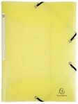 EXACOMPTA Organisationsmappe 25x Sammelmappe A4 + Gummizug, 3 Klappen, PP, Gelb,
