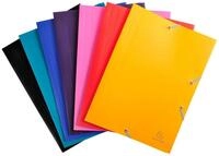 EXACOMPTA Organisationsmappe 60x Sammelmappe +Gummizug 3 Klappen PP 400&micro; Eco A4
