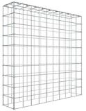 Gabiona Gabionenzaun Anbaugabione Typ 3 100 cm x 100 cm x 20 cm (L x H x T),