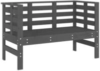 vidaXL Gartenbank Gartenbank Grau 111,5x53x71 cm Massivholz Kiefer (1-St)