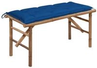 vidaXL Gartenbank Klappbare Gartenbank mit Auflage 118 cm Bambus (1-St)