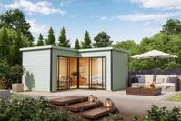 LASITA MAJA Gartenhaus Flachdach 5x5m Holz Domeo 6, BxT: 500x500 cm, ohne