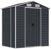 vidaXL Gartenhaus Ger&auml;tehaus Anthrazit 191x130x198 cm Verzinkter Stahl