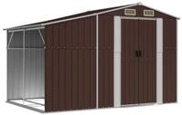 vidaXL Ger&auml;tehaus, Gartenhaus Braun 277x192,5x179 cm Verzinkter Stahl