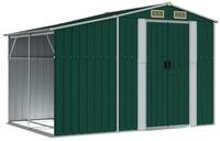 vidaXL Ger&auml;tehaus, Gartenhaus Gr&uuml;n 277x192,5x179 cm Verzinkter Stahl