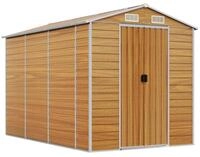 vidaXL Gartenhaus Gartenhaus Hellbraun 191 x 300 x 198 cm Verzinkter Stahl