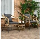 Outsunny Sitzgruppe Bistro-Set, wetterbest&auml;ndig, (Gartengruppe, 3-tlg.,
