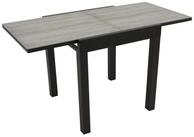 DEGAMO Gartentisch FARO 70x70cm, ausziehbar auf 140cm, Alu anthrazit, Glas
