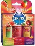 SKINS Condoms Gleitgel Fruity Tubes, 3 Tuben mit je 12ml, 3-tlg., verschiedene Sorten