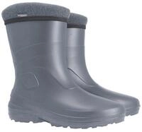Demar Ultraleichte M&auml;dchen Damen Gef&uuml;tterte Gummistiefel Eva, Silber - Lucy