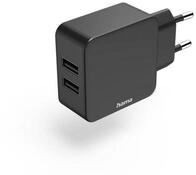 Hama 2 fach Ladeger&auml;t, USB A Netzteil, 2,4 A, Universaladapter, 12 W...