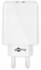Goobay GOOBAY USB/QC-Lader 44957, 2-fach, 2+3 A, 28 W, wei&szlig; USB-Ladeger&auml;t