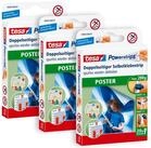 tesa Klebehaken POWERSTRIPS Poster Doppelseitige Klebestreifen, (Spar-Set,...