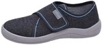 Fischer-Markenschuh Tim Hausschuh aus Jeansstoff, mit Baumwoll-Frotteefutter,