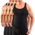 HERMKO Unterhemd Achselhemd (Pack, 4er) 100 % Bio Baumwolle Tank Top Basic Feinripp