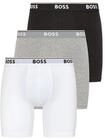 Boxershorts BOSS "BoxerBrLong 3P Power", Herren, Gr. M, schwarz-wei&szlig; (assorted pre,