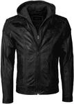 Lederjacke JCC "Lederjacke 310-19-222", Herren, Gr. 48, schwarz, Obermaterial: 100%