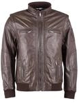 Lederjacke JCC "Lederjacke 3102166", Herren, Gr. 48, braun, Obermaterial: 100%