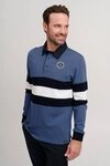 FQ1924 Langarm-Poloshirt FQMikkael Modisches Langarmshirt mit Streifen-Muster