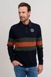 FQ1924 Langarm-Poloshirt FQMikkael Modisches Langarmshirt mit Streifen-Muster