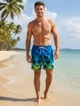 Luvanni Badehose Badehose Herren Schnelltrocknende Beachshorts 439 Badeshorts
