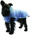 Fashion Dog Hundemantel Hunde-Steppmantel mit Kunstpelz-Futter, Azzurro, 30 cm