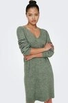 JDY Strickkleid JDYELANORA L/S V-NECK DRESS KNT NOOS