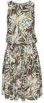 Vivance Jerseykleid mit Bl&auml;tterdruck kurzes Sommerkleid, Strandkleid mit