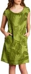 Caspar Sommerkleid SKL027 knielanges elegantes Damen Sommer Leinenkleid Luftig