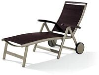 Sieger Gartenm&ouml;bel Rollliege in Mocca, Kunstfasergewebe - 193x101x78cm (BxHxT)