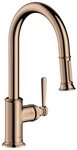 hansgrohe K&uuml;chenarmatur Axor Montreux 180 K&uuml;chenmischer mit Ausziehbrause