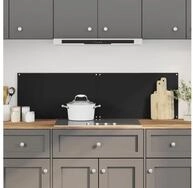 vidaXL K&uuml;chenr&uuml;ckwand, K&uuml;chenr&uuml;ckw&auml;nde 2 Stk. Schwarz 70x60 cm Hartglas