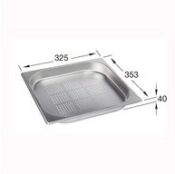 Villeroy & Boch Einbausp&uuml;le Gastronormbeh&auml;lter GN 2/3-40, Bodenfl&auml;che gelocht